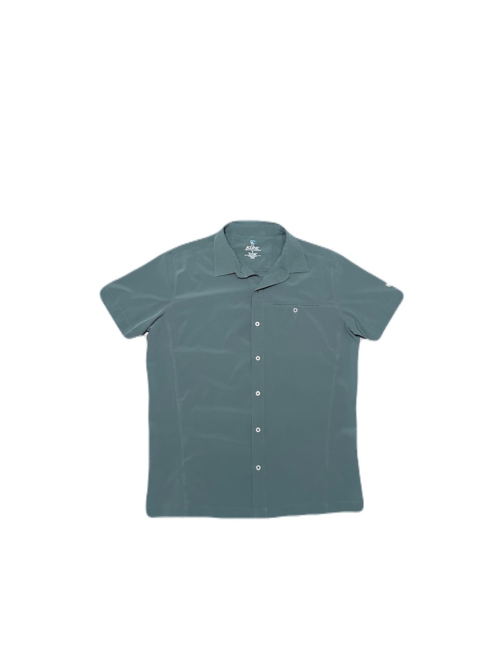 Kuhl Tufflex Shirt Men’s Small Green Short Sleeve Button Up Outdoors Hiking